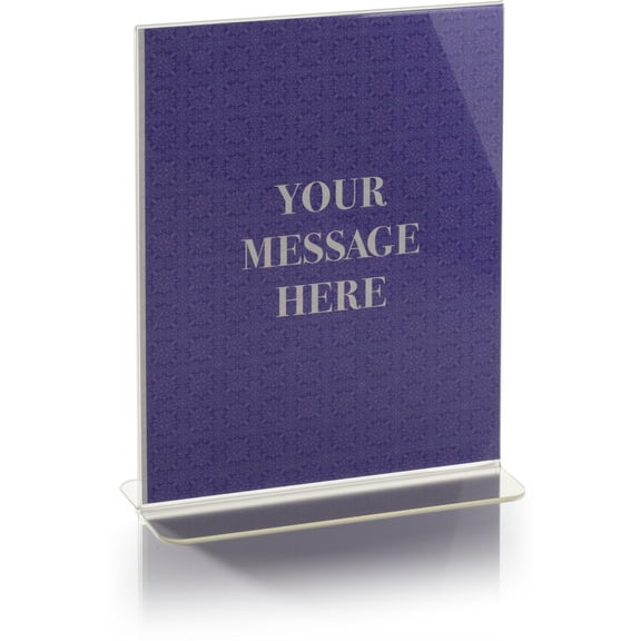 Officemate Upright Vertical Sign Holder, 8.5 x 11 Inches, Clear, 1 Holder (23005)