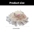thumbnail image 6 of RUISINERY Elegant White Organza Fascinator Hat Clip Fashion Accessory for Weddings and Special Event with Lace Trims Designs, 6 of 6