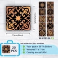 thumbnail image 2 of Tile Stickers Wall Decor Bathroom Kitchen Wall Sticker Waterproof PVC Decoration Stickers - 2D Sticker with Retro Design in Mosaic Style (Style-4, 6 x 6 Inch), 2 of 7