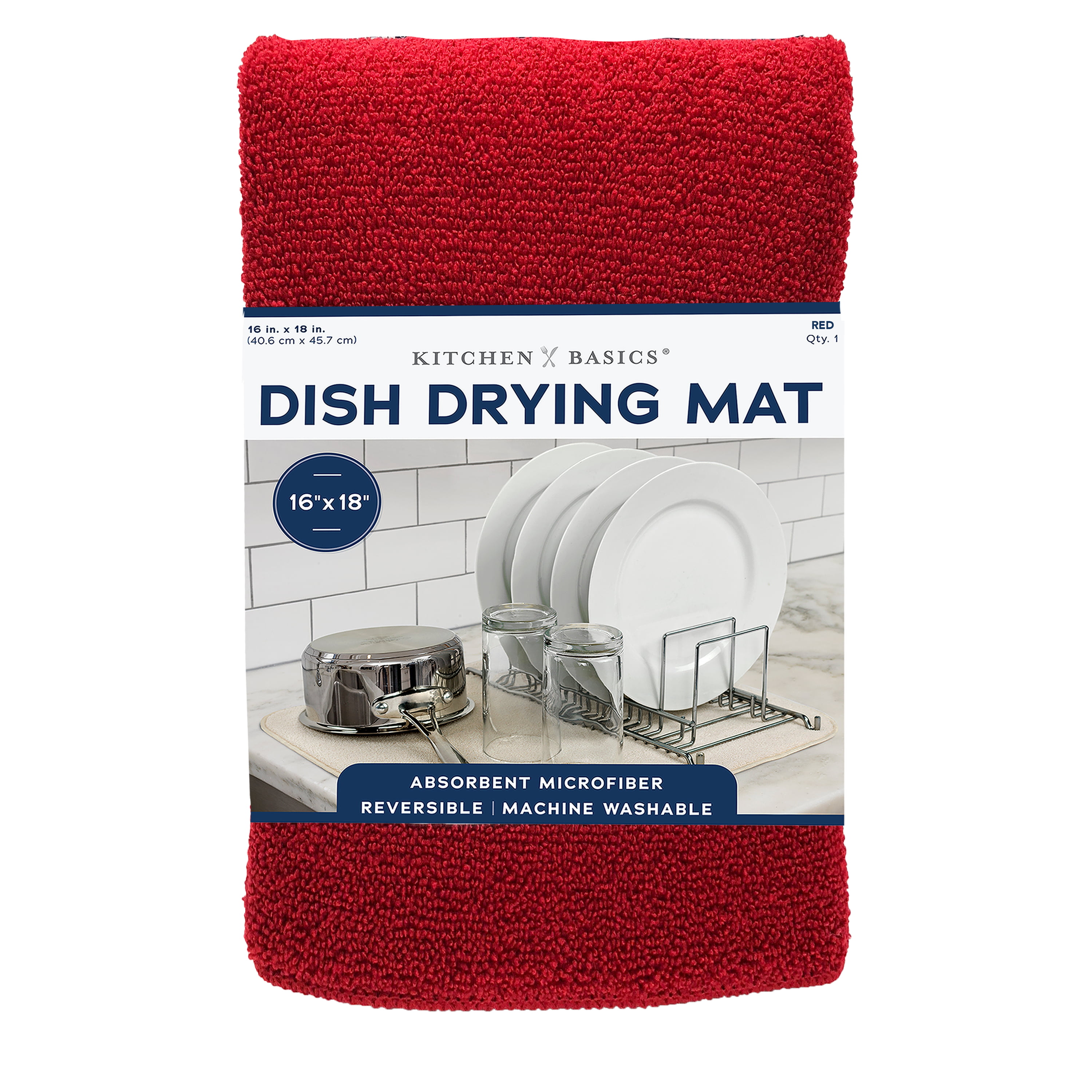 Envision Red Dish Drying Mat 16x18 - Spoons N Spice