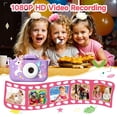 thumbnail image 4 of PayUSD Kids Camera Unicorn Selfie Camera Toys for Toddlers Ages 6+ Girls Boys HD Digital Video Camera 32GB, Christmas Birthday Gifts, Purple, 4 of 8
