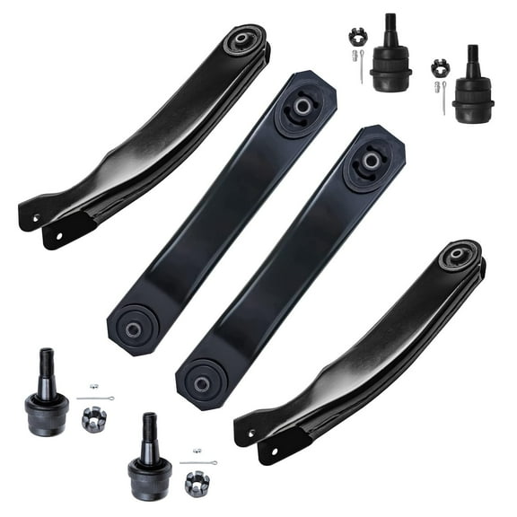Detroit Axle - Front 8pc Suspension Kit for 1999-2004 Jeep Grand Cherokee, 4 Control Arms 4 Ball Joints 1999 2000 2001 2002 2003 2004 Replacement
