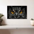 thumbnail image 2 of Elephant Stock Yellow Eyed Owl Wall Art - Horizontal Canvas Wall Art - Living Room Wall Decor - Animal Canvas - Black And Gray Decor - 12" x 8", 2 of 8