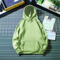 thumbnail image 2 of DODADAWANJ Mens Hoodie Sweatshirts Oversized Long Sleeve Hooded Pullovers Loose Fitted Drawstring Hoodies Solid Color Casual Fall Hoodies with Pocket Green XL, 2 of 7