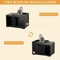 thumbnail image 3 of Flip Top Cat Litter Boxes Enclosure Covered Litter Box Hidden Furniture Wooden Cat Washroom Cabinet for , Medium and Large Cat Black, 3 of 6