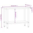 thumbnail image 4 of vidaXL Kitchen Work Table 110x55x85 cm Stainless Steel, 4 of 5
