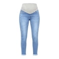 thumbnail image 4 of Stamzod Maternity Jeans for Women Over Belly Skinny Denim Pants Comfy Slim Fit Stretchy Pregnancy Pants XXL, 4 of 9