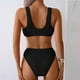 thumbnail image 4 of Traje de baño de 2 piezas para mujer, trajes de baño para mujer, bikini cómodo de color liso de moda para mujer, conjuntos de bikini de color liso para mujer, traje de baño de nailon para mujer, 4 of 4