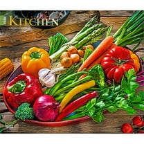 Kitchen | 2026 14x24" (Hanging) Deluxe Wall Calendar | Plastic-Free