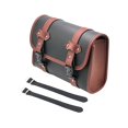thumbnail image 2 of Dickly Generic Motorcycle Tool Bag Front Fork Bag Retro Design Motorbike Saddle Bag Brown and Black, 2 of 9