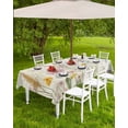 thumbnail image 4 of Boanket Outdoor Tablecloth with Umbrella Hole for Patio/Picnic/Party/Camping, Spring Floral Waterproof Table Cloth Rectangle Table Cover Washable, Summer Flower Botanical Farmhouse (52"x 70"), 4 of 7