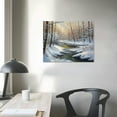 thumbnail image 3 of COMIO Canvas Print Wall Art Winter River in Snowy Forest Nature Wilderness Illustrations Modern Art Rustic Scenic Colorful Multicolor Zen for Living Room, Bedroom, Office, 3 of 4