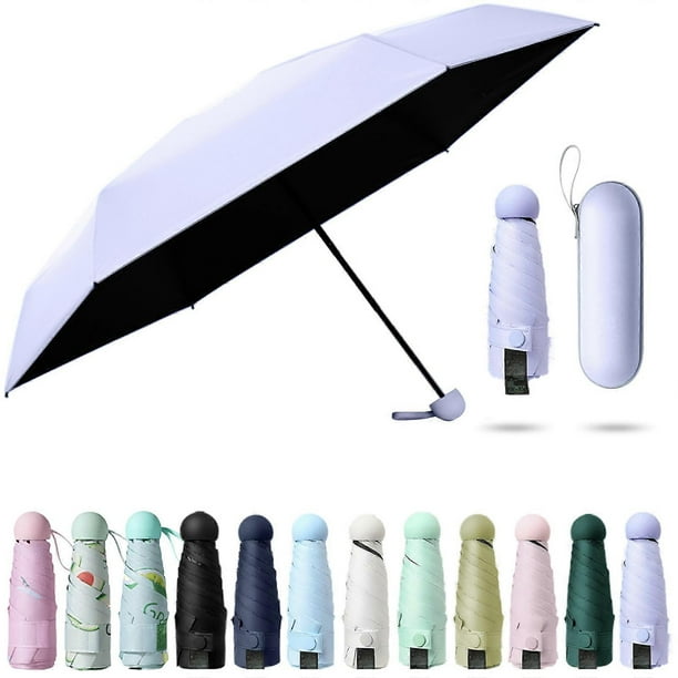 Sun Umbrella Folded Ultra-light Six-bone With Box Sun Protection UV Protection Sun Shade Sunshine Rain Dual Purpose Great for Travel Girls and Women