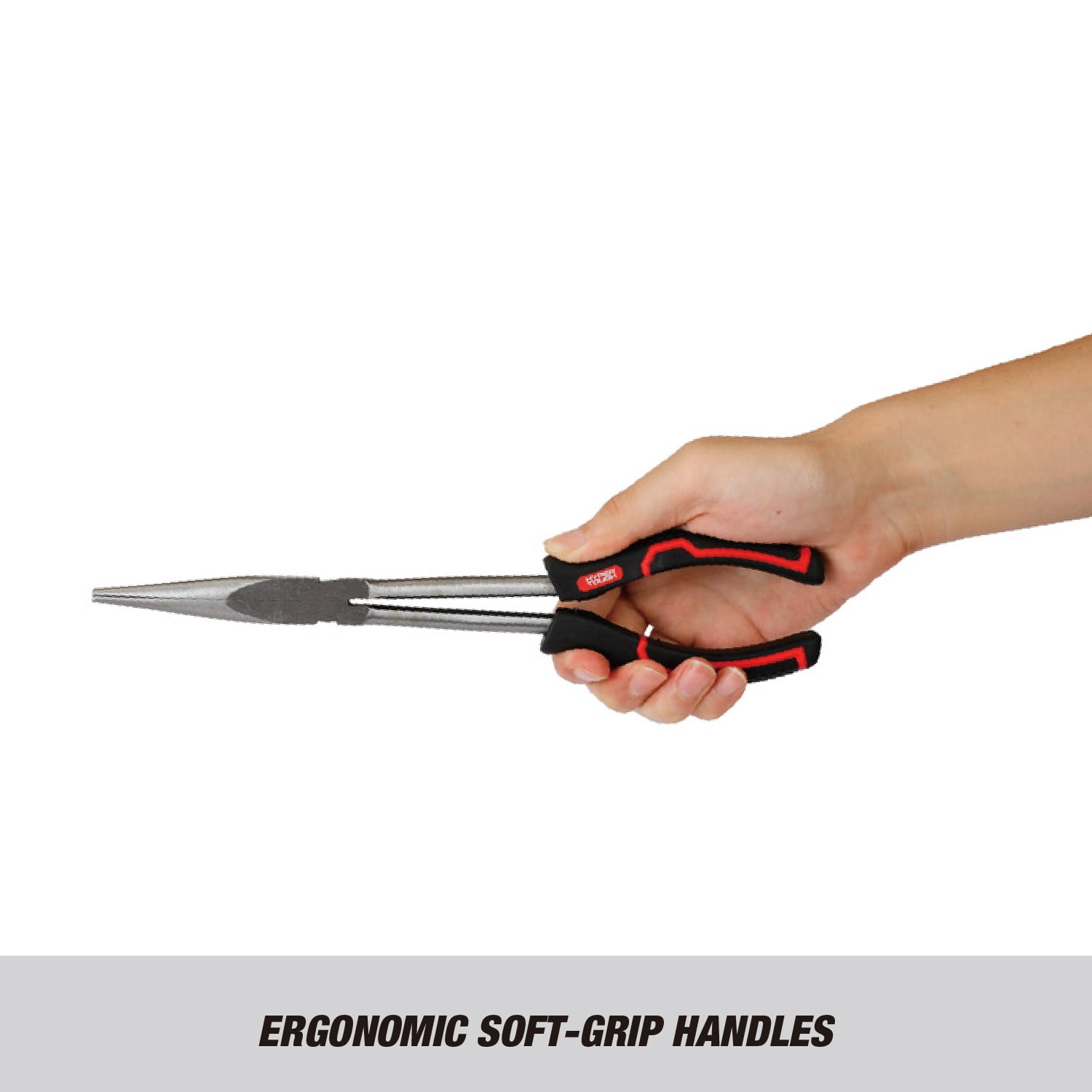 Hyper Tough 11 in Long Nose Pliers with Ergonomic Soft Grip Handles, Model 5375V
