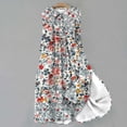 thumbnail image 2 of BangWanChi Womens Summer Dresses Dresses for Women Casual Summer Casual Dresses for Women Women Casual Temperament Elegant Loose Printed Lace Up Button Pleated 3/4 Sleeves Flip Collar Dress, 2 of 5