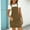 Khaki, variant on Corduroy Overall Dress for Women Coffee, Adjustable Straps & Pockets, Casual Fall Spring Mini Sleeveless Jumper Pinafore,Size 2XL