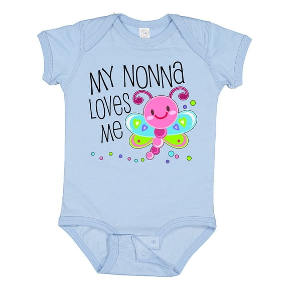 Inktastic My Nonna Loves Me Cute Dragonfly Boys or Girls Baby Bodysuit