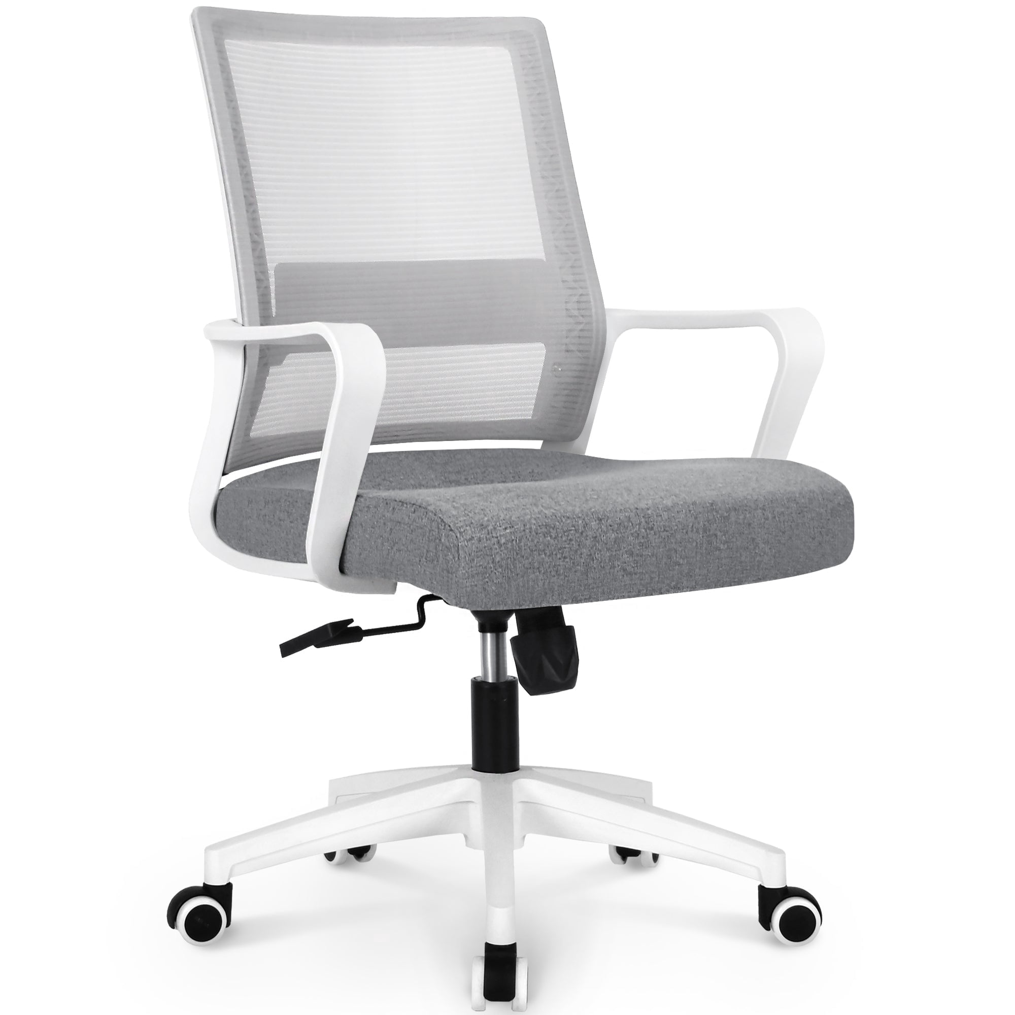 NEO CHAIR Office Chair Gaming Desk Computer Chair Ergonomic Mesh Mid Back with Wheels Lumbar Support Comfy Swivel Adjustable for Home (Grey)