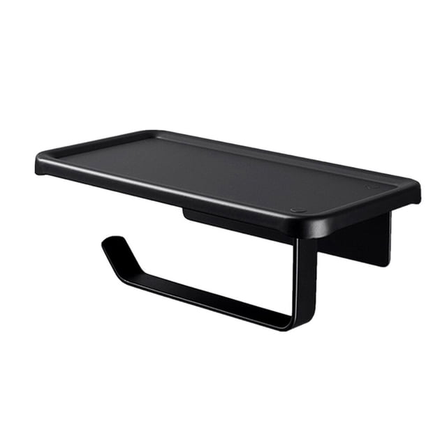 FOMIYES 1Ud Organizador Negro Para Papel Higiénico Y Accesorios Con Material De Aluminio