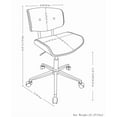 thumbnail image 5 of Simpli Home Dax Swivel Adjustable Executive Computer Bentwood Office Chair-Color:White, 5 of 7