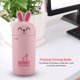 thumbnail image 2 of Taza para beber portátil con forma de conejo de paja de trigo práctica de moda (rosa), 2 of 8