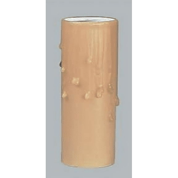 B&P Lamp® 6" Ht., Tan Beeswax Candle Cover, Standard Base