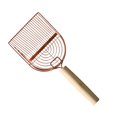 thumbnail image 4 of Arena de metal grande con gancho Pala profunda duradera con mango de madera Pala para basura Estilo A Yuyangstore Recogedor de arena para gatos, 4 of 8