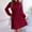 005 Wine, variant on Womens Business Casual Bow Tie Dress Solid Color Long Sleeves Pleated Flowy Midi Dresses