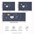 thumbnail image 2 of Yayeee Pillowcase Standard Size Set of 2 Satin Wrinkle Resistant Pillow Case, White Cat Planet, 2 of 7