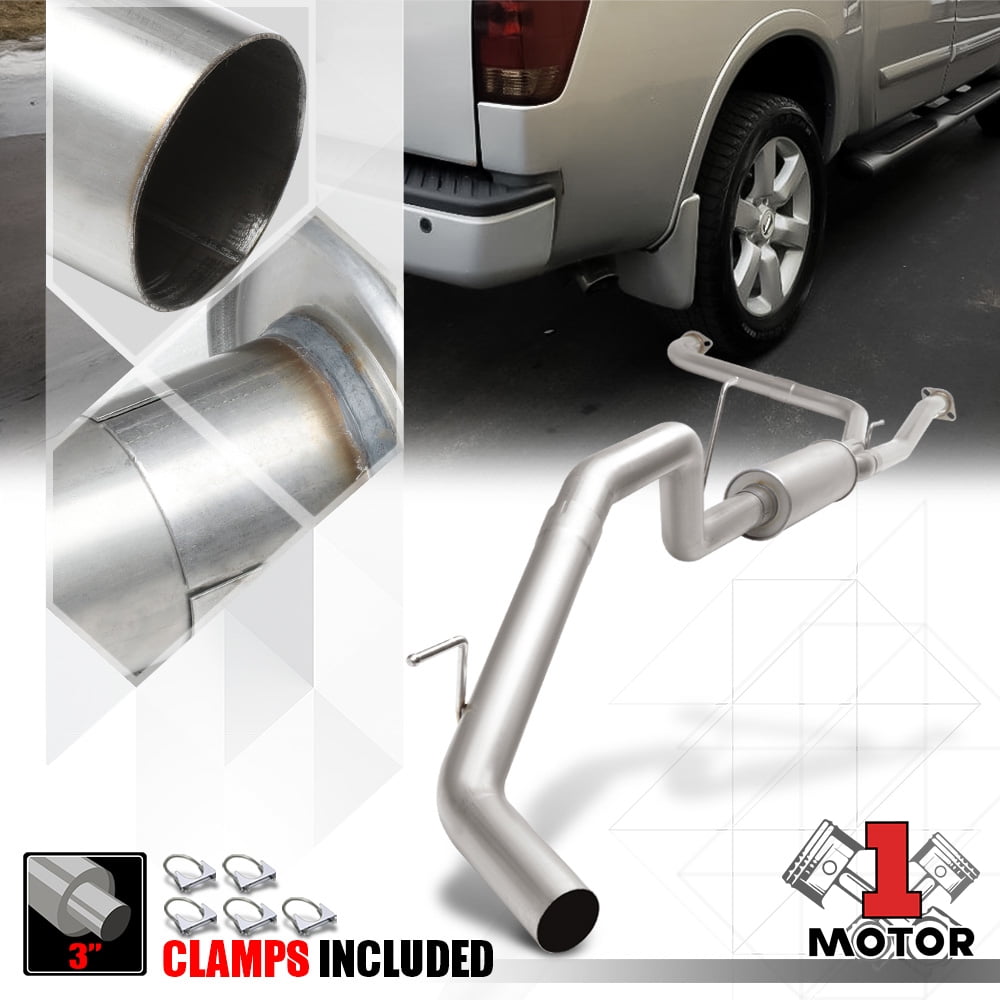 Stainless Steel 3" Single Catback Exhaust System for 0415 Nissan Titan
