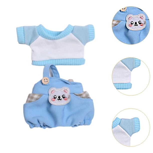 ZXTGBQ Ropa Para Muñeca LBB De 17 Cm | Set De Peluche Con Vestido Y Accesorios | Regalo Para Coleccionistas (Azul Claro)