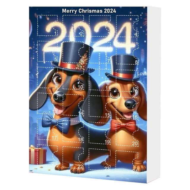 Jindong Dach Shund Countdown Gift Box Set Christmas Mystery Gift Box 24 Countdown Secret Gift Box for Children