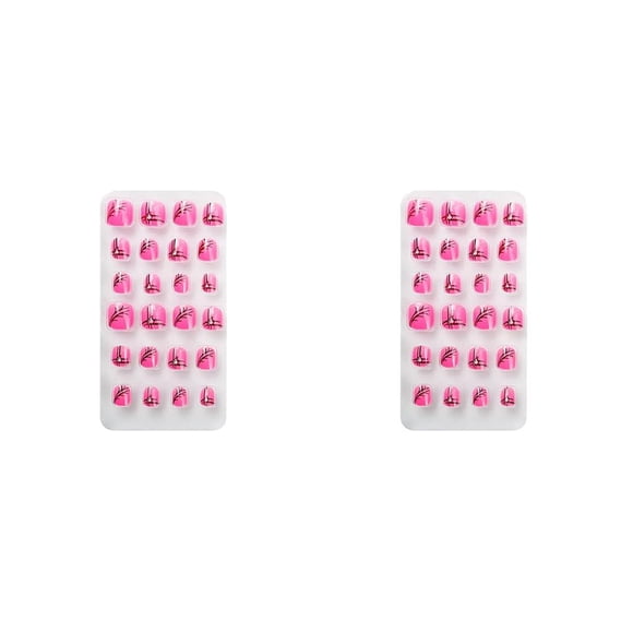 Vogacara 1 juego de envolturas navideñas para uñas Dibujos animados Niños adorables Kit de manicura Regalos PNT-16-10 2piezas