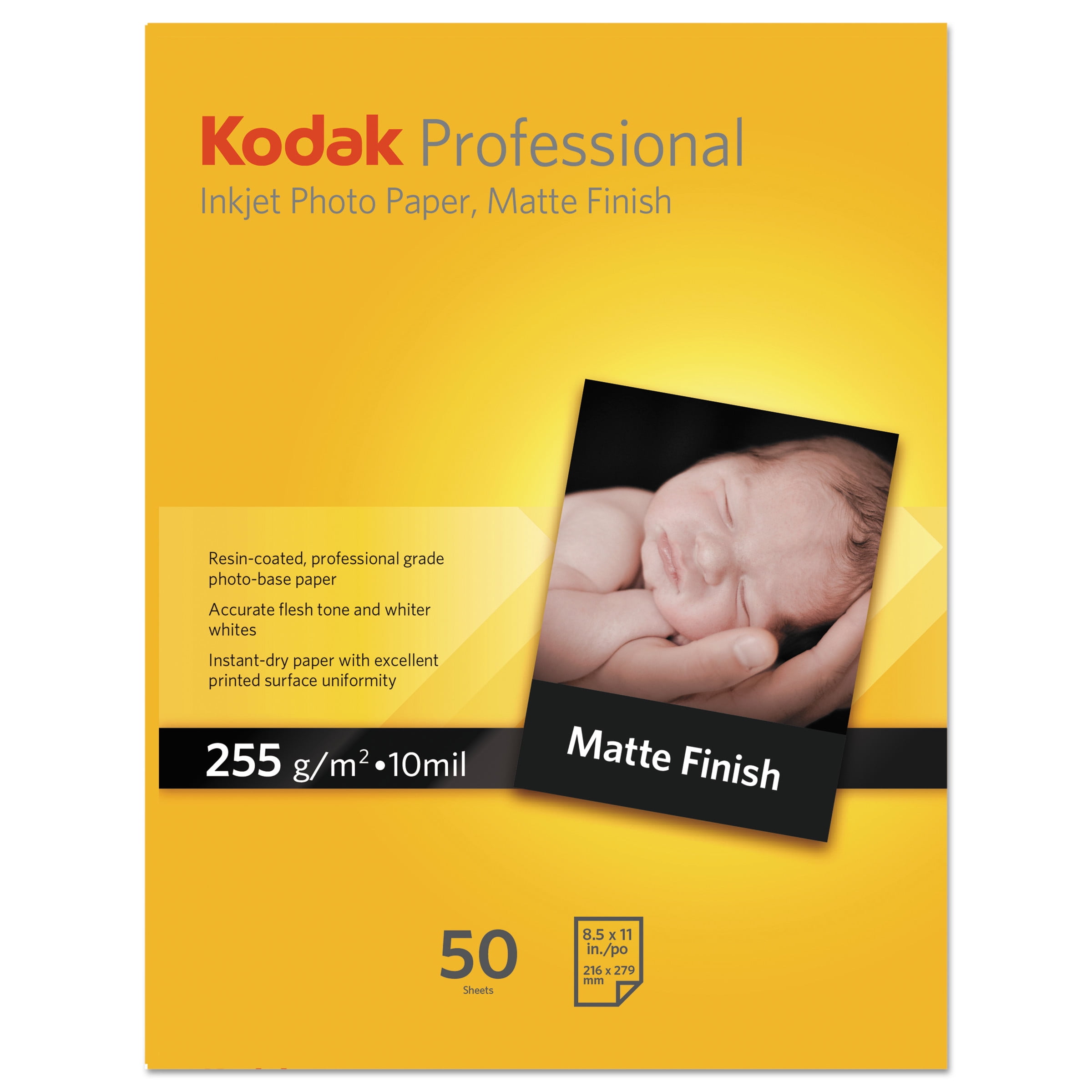 Kodak Professional Inkjet Photo Paper, Matte, 10.9 mil, 13 x 19, White