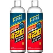 Original Cleaner by Formula 420 | Glass Cleaner | Cleaner Pack | Safe on Glass, Metal, Ceramic, and Pyrex | Cleaner - Assorted Sizes (12 oz - 2 Pack)