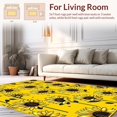 thumbnail image 2 of Ultra Soft Area Rug, Rustic Floral Medley Circular Theme, Non Slip, Stain Resistant, Washable Area Rugs for Living Room, Bedroom(Yellow, 4X6), 2 of 8