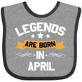 thumbnail image 3 of Inktastic legends are born in april Boys or Girls Baby Bib, 3 of 4