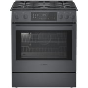 Bosch Hgi8046uc 800 Series 30" Wide 4.8 Cu. Ft. Slide In Gas Range - Black Stainless Steel