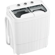 Portable Washing Machine, 17.6 Lbs Compact Mini Washer & Dryer Combo, Twin Tub Laundry Washer w/Spin Cycle & Soaking Function for Apartment, Dorm, RV, Camping, Grey