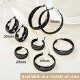 thumbnail image 3 of YOUNGYUE 925 Sterling Silver Hoop Earrings for Women 12mm Wide Thick Hypoallergenic Large Chunky Hoop Earring for Women, 3 of 8