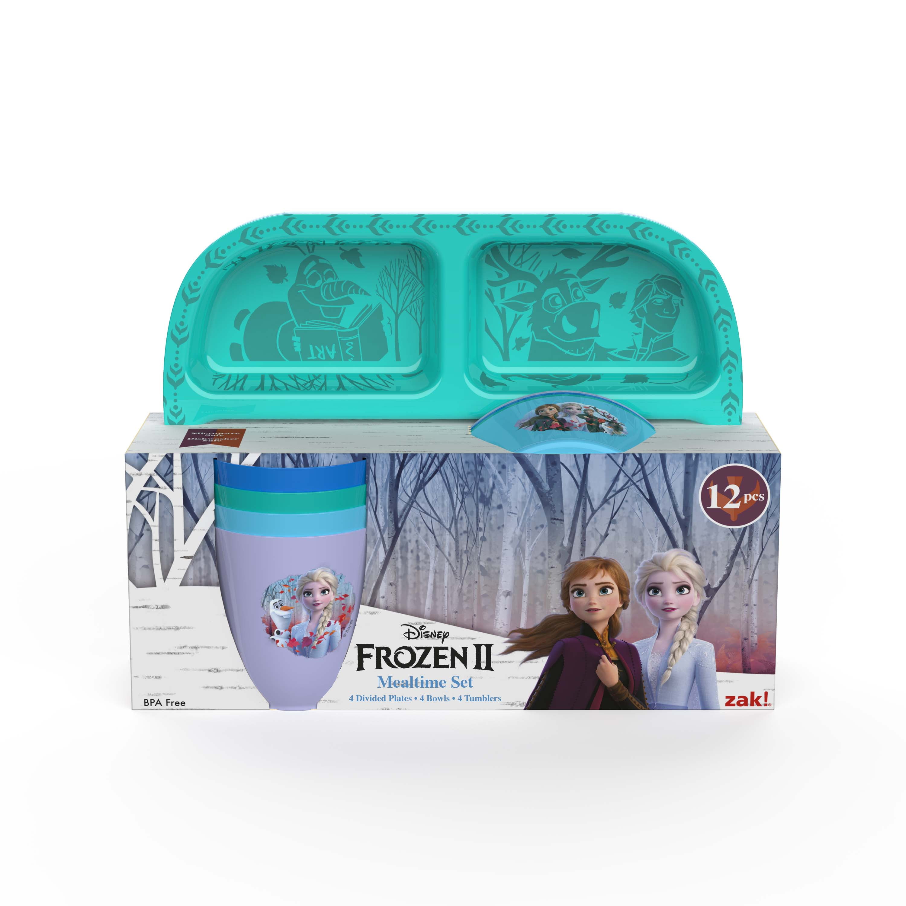 Girls Frozen 2 Piece Micro Safe Plate & Bowl Mealtime Set 12 Mths New 