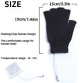 thumbnail image 2 of Guantes térmicos USB Fpxnb para hombre y mujer, 2 pares, negros y grises, 2 of 7