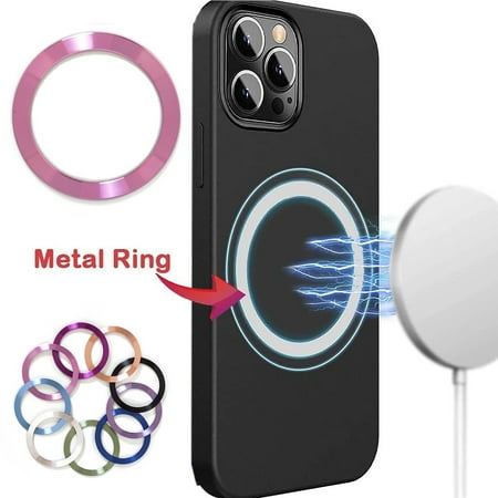 Feishell 1 PCS Universal Metal Ring for MagSafe-Compatible with Magnetic Wireless Charger for iPhone 15/14/13/12 Series (Mini/Plus/Pro/Pro Max) and Samsung Galaxy Series Ultra-Thin Accessories Pink Feishell 1 PCS Universal Metal Ring for MagSafe-Compatible with Magnetic Wireless Charger for iPhone 15/14/13/12 Series (Mini/Plus/Pro/Pro Max) and Samsung Galaxy Series Ultra-Thin Accessories Pink