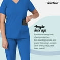 thumbnail image 6 of Sewkind Women’s Scrub Set Blue XS V-Neck Scrub Top and Jogger Pants 6 Pockets 100% Polyester Modern Fit, 6 of 6
