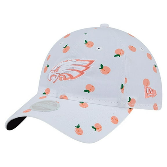 Women's New Era White Philadelphia Eagles Fruit Pattern 9TWENTY Adjustable Hat