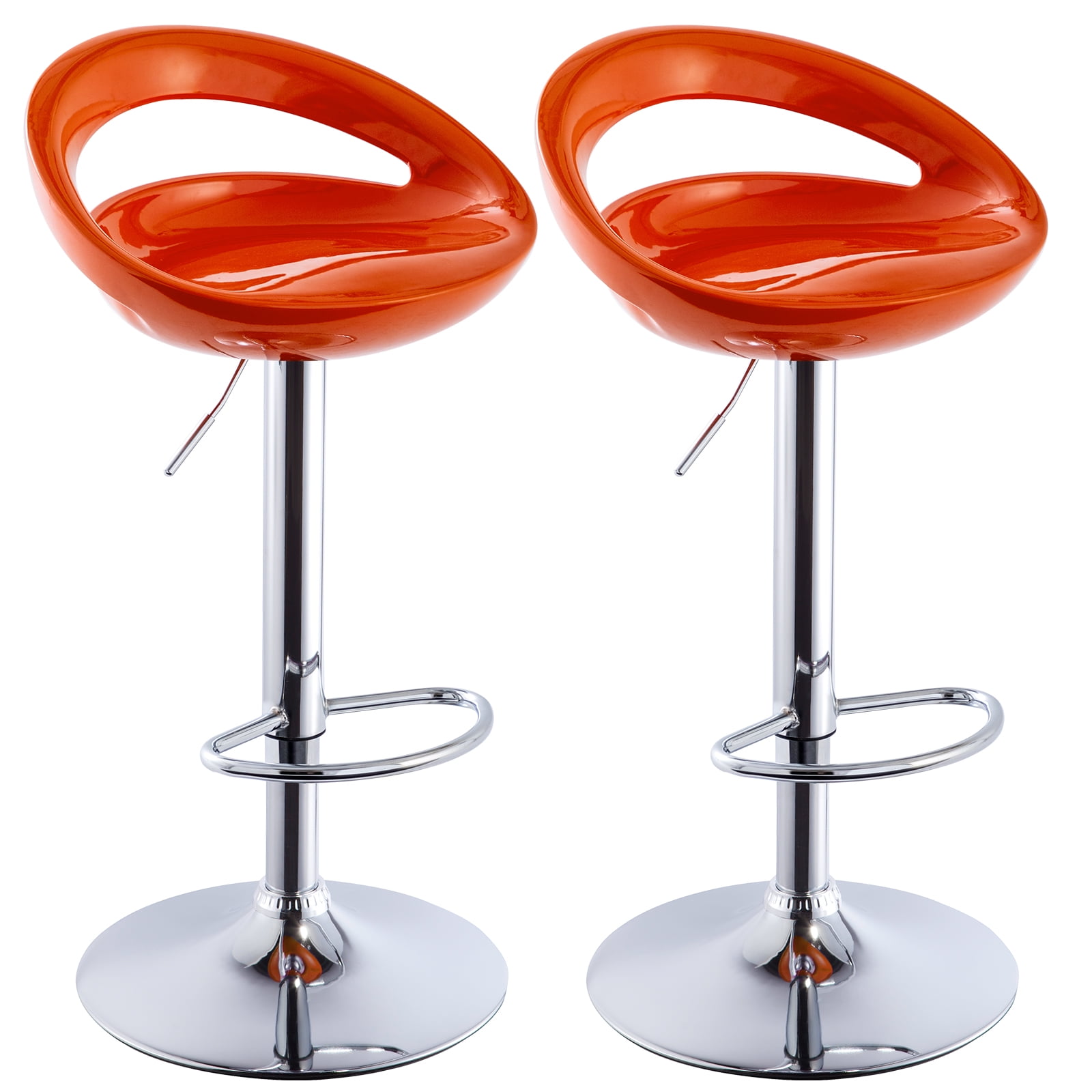 Duhome Bar Stools Set of 2 Modern ABS Low Back Adjustable Swivel