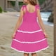 thumbnail image 5 of Vestido de Cumpleaños para Niñas Color Sólido Camisola de Moda Y Cómoda Vestido Casual para Niñas, 5 of 9