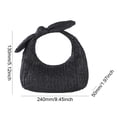 thumbnail image 4 of Bolso Mano Paja Anudada para Mujer Con Lazo Media Diario (), 4 of 9