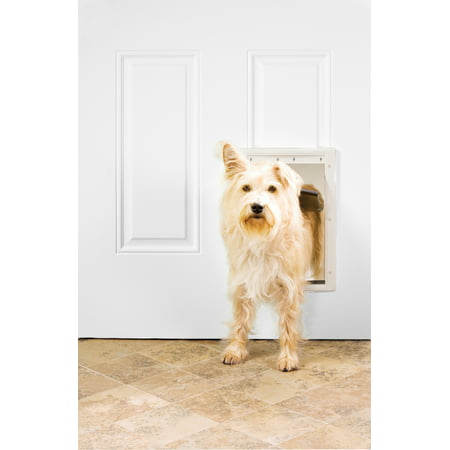 Premier Pet™ White Plastic Pet Door, Medium (Best Insulated Dog Door)