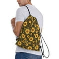 thumbnail image 4 of Yiaed Vintage Plaid Sunflower Print Drawstring Bags Drawstring Backpack Bulk String Back Pack Gym Sport Bag-Medium, 4 of 5